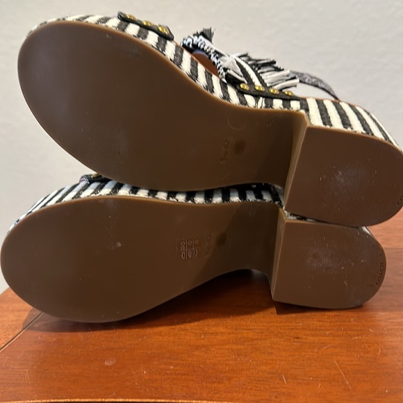 Coach raffia-adorned platform Nita Sandal mixed media like new! - Picture 12 of 12